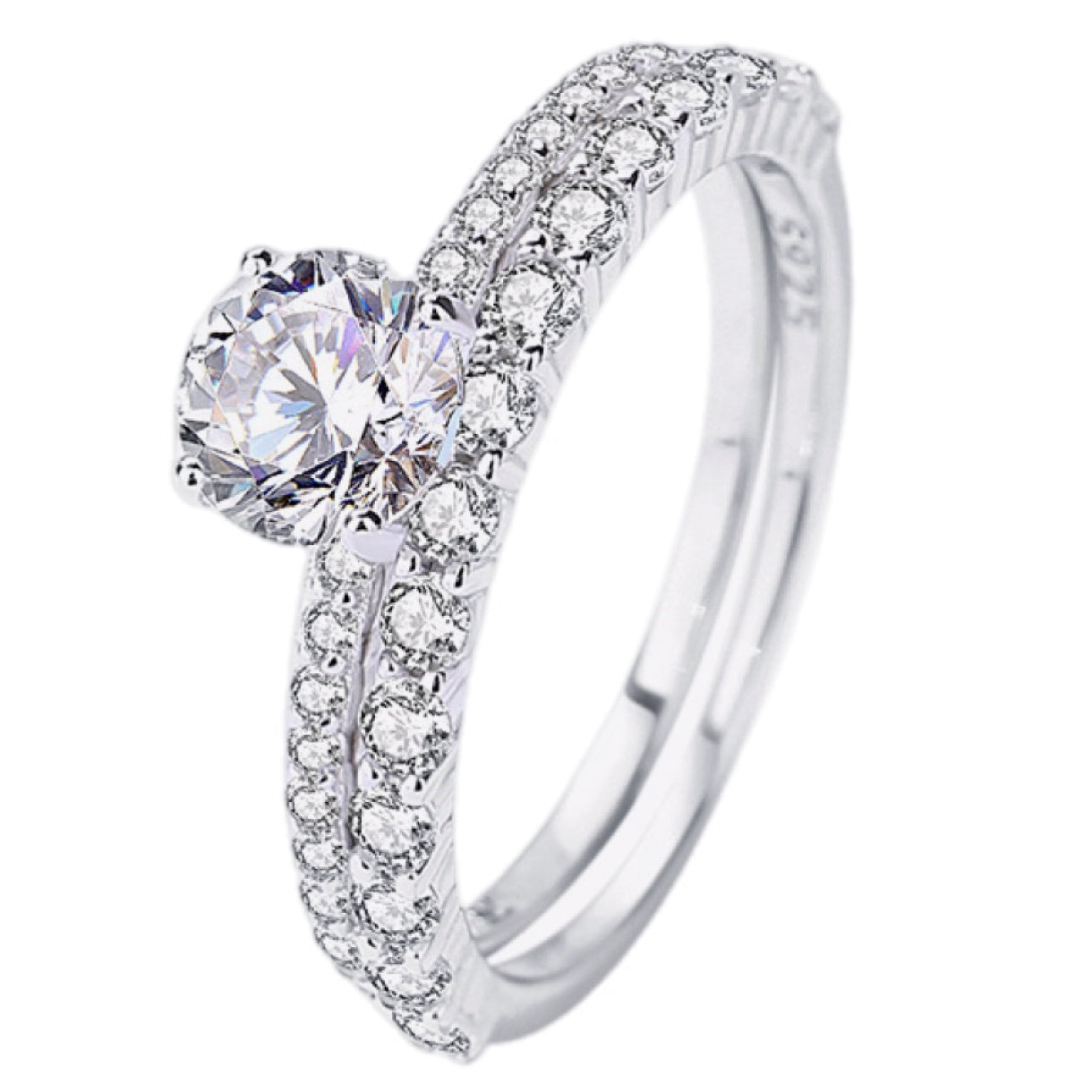 Eternal Brilliance Moissanite Bridal Ring Set