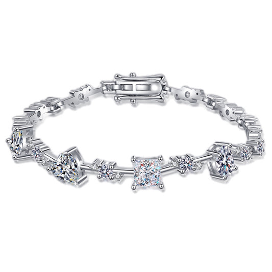 Glittering Gala 6 Carat Moissanite Statement Bracelet