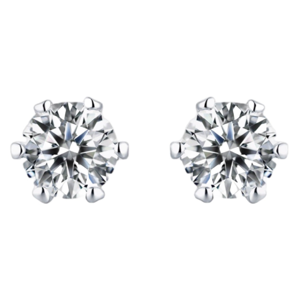 Majestic Solitaire Moissanite Stud Earrings