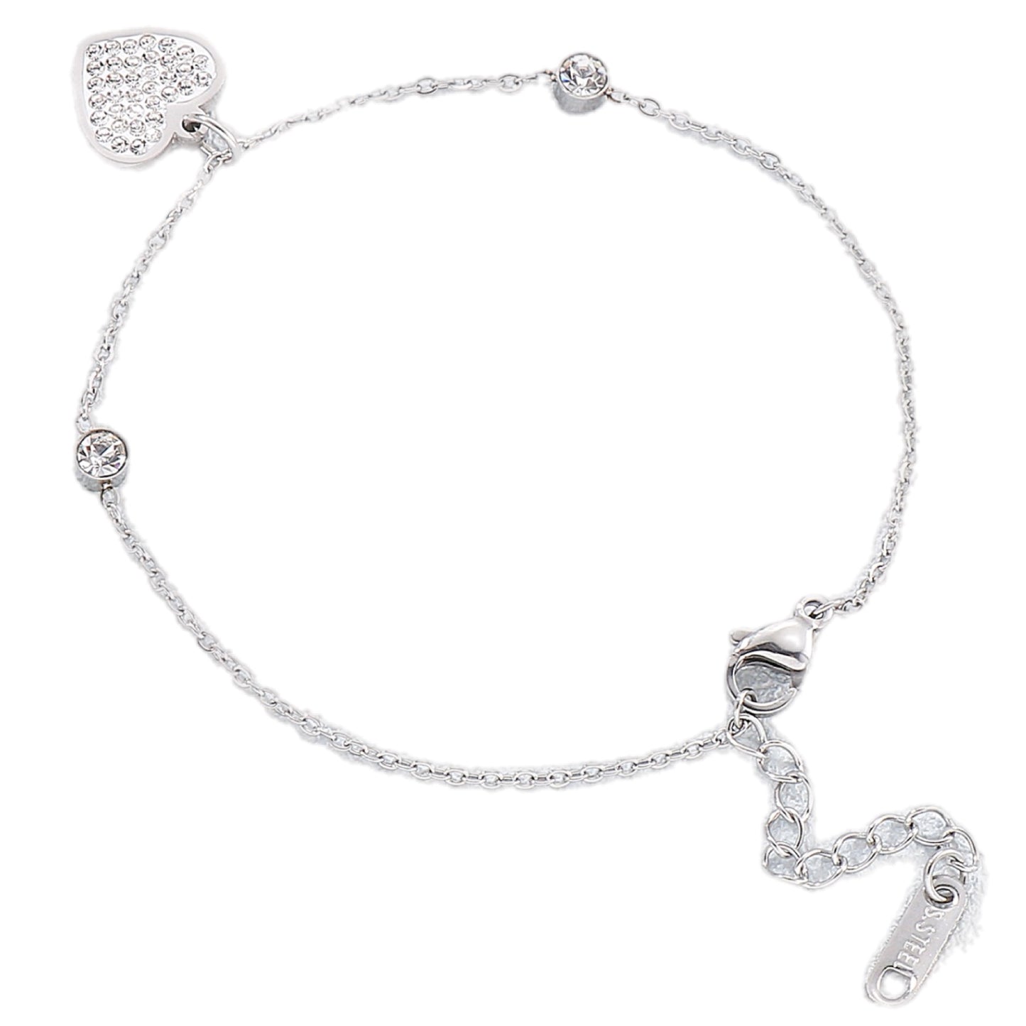 Sparkling Affection Rhinestone Heart Bracelet