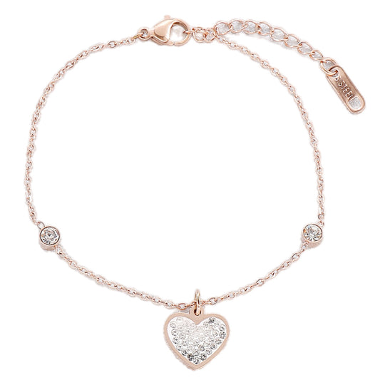 Sparkling Affection Rhinestone Heart Bracelet