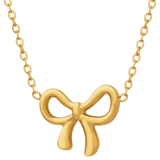 Whimsical Bow Charm Necklace