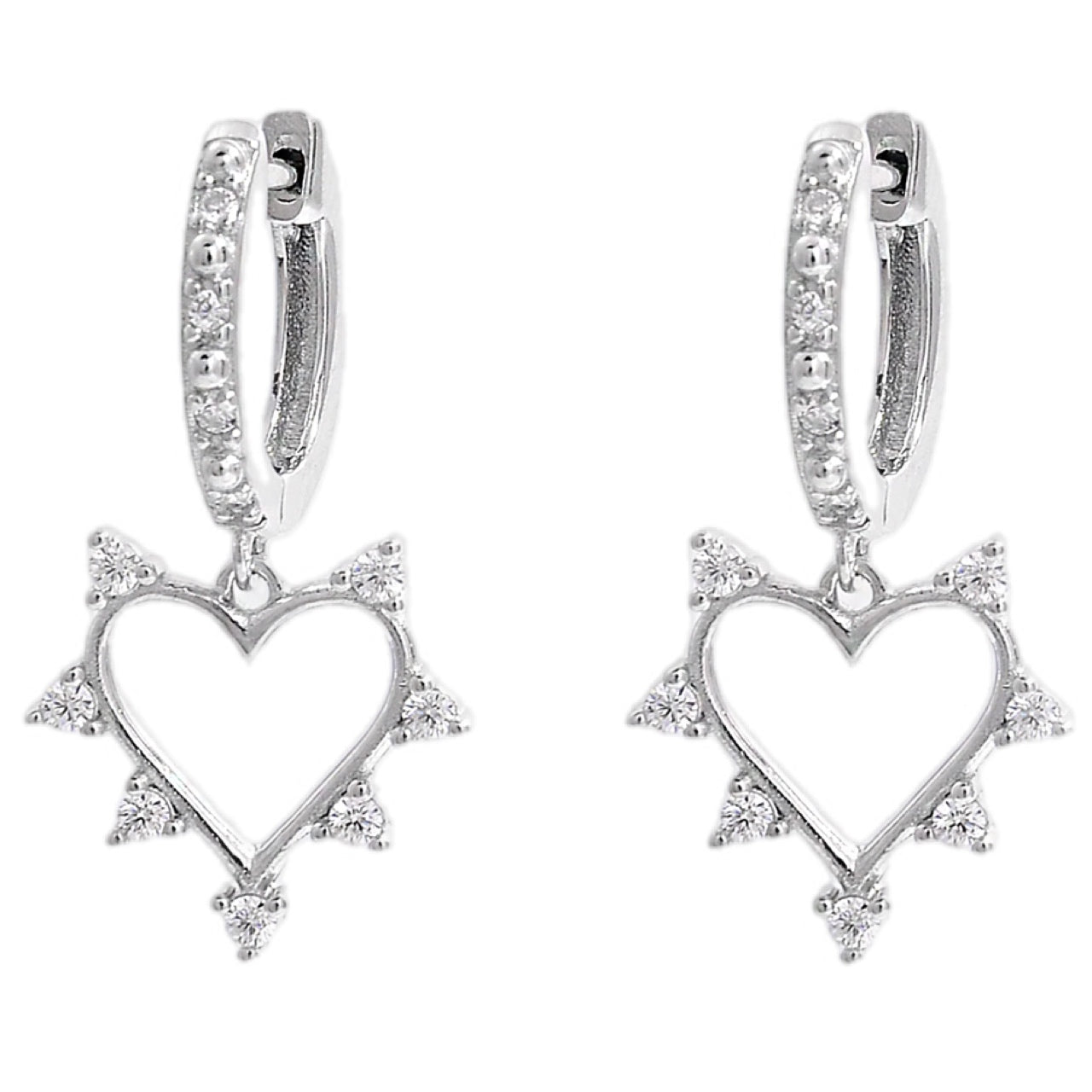 Radiant Rebel Heart Drop Earrings