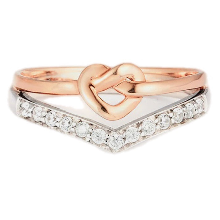 Knotted Heart Affection Ring