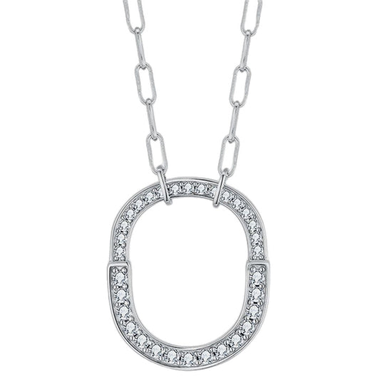 Moissanite Radiance Horseshoe Pendant