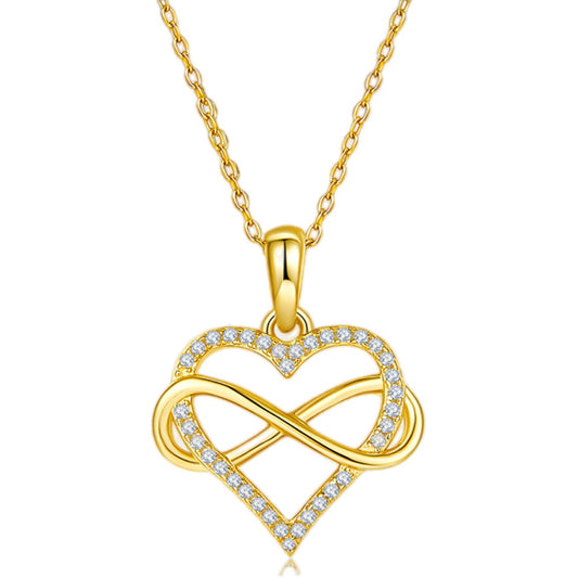 Eternal Embrace Moissanite Heart Necklace