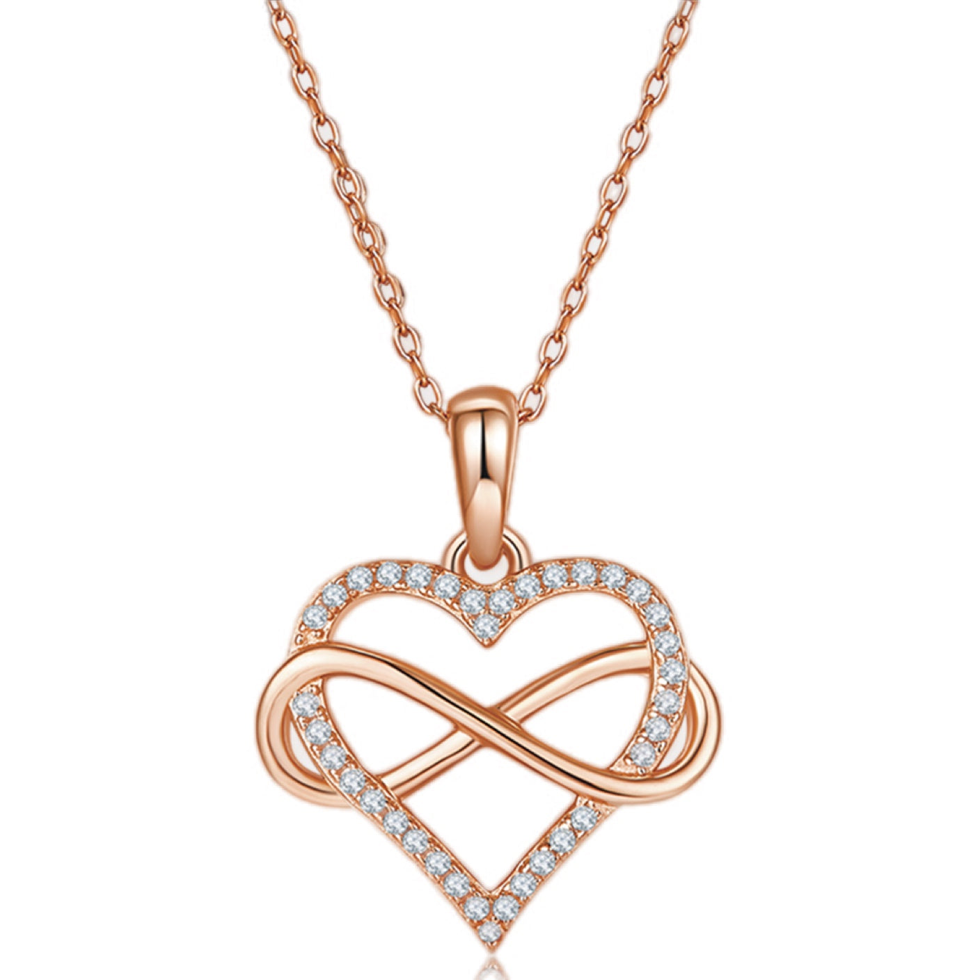 Eternal Embrace Moissanite Heart Necklace