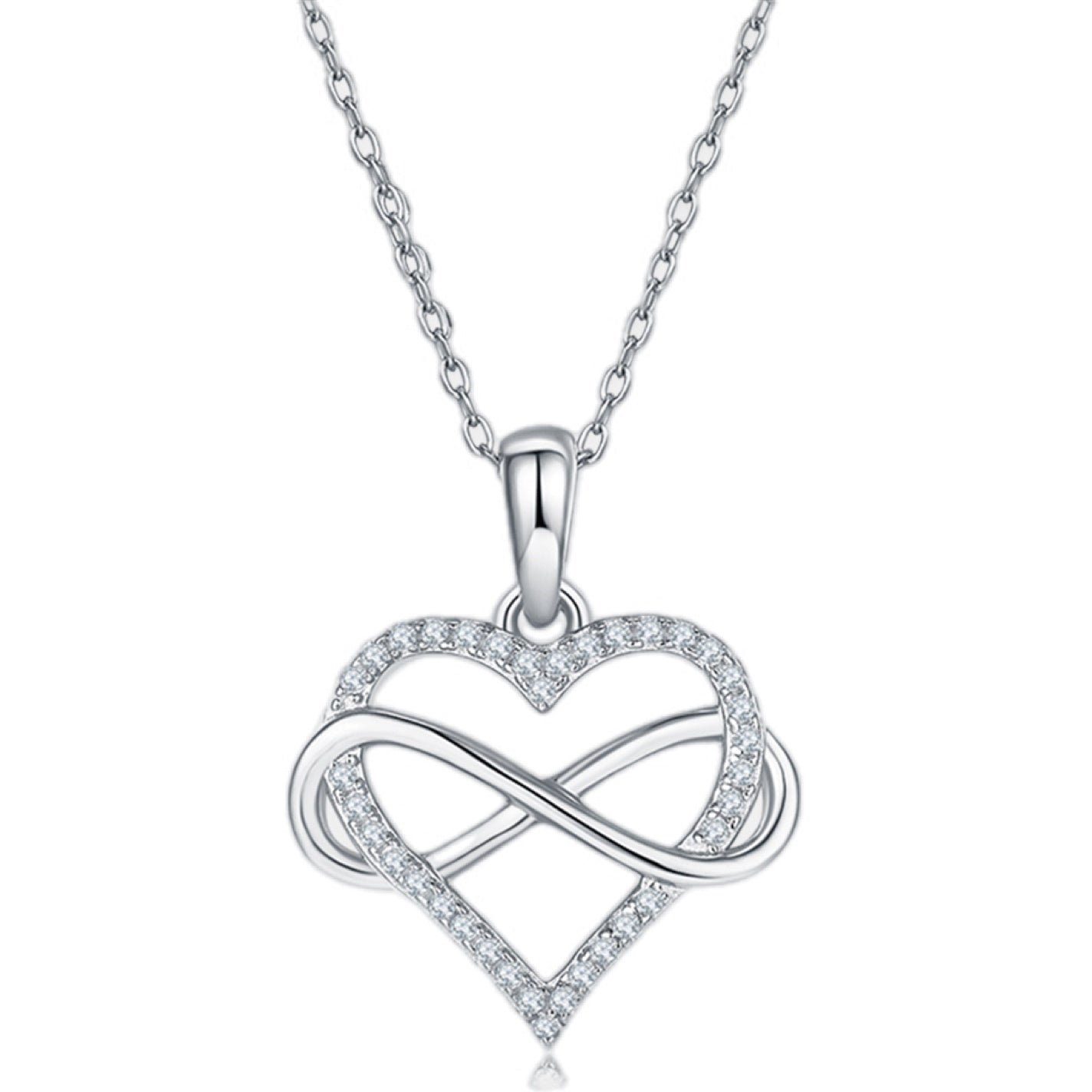 Eternal Embrace Moissanite Heart Necklace