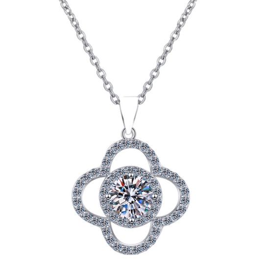 Luminous Lotus Moissanite Necklace