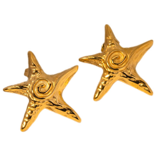 Stainless Steel Star Shape Earrings