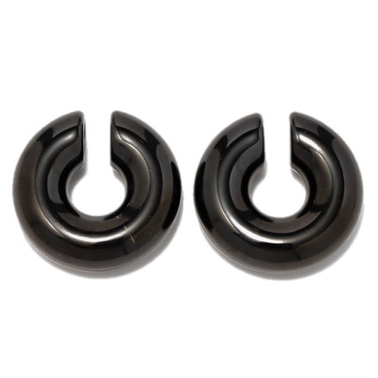 Modernist Swirl Stainless Steel Cuff Earrings