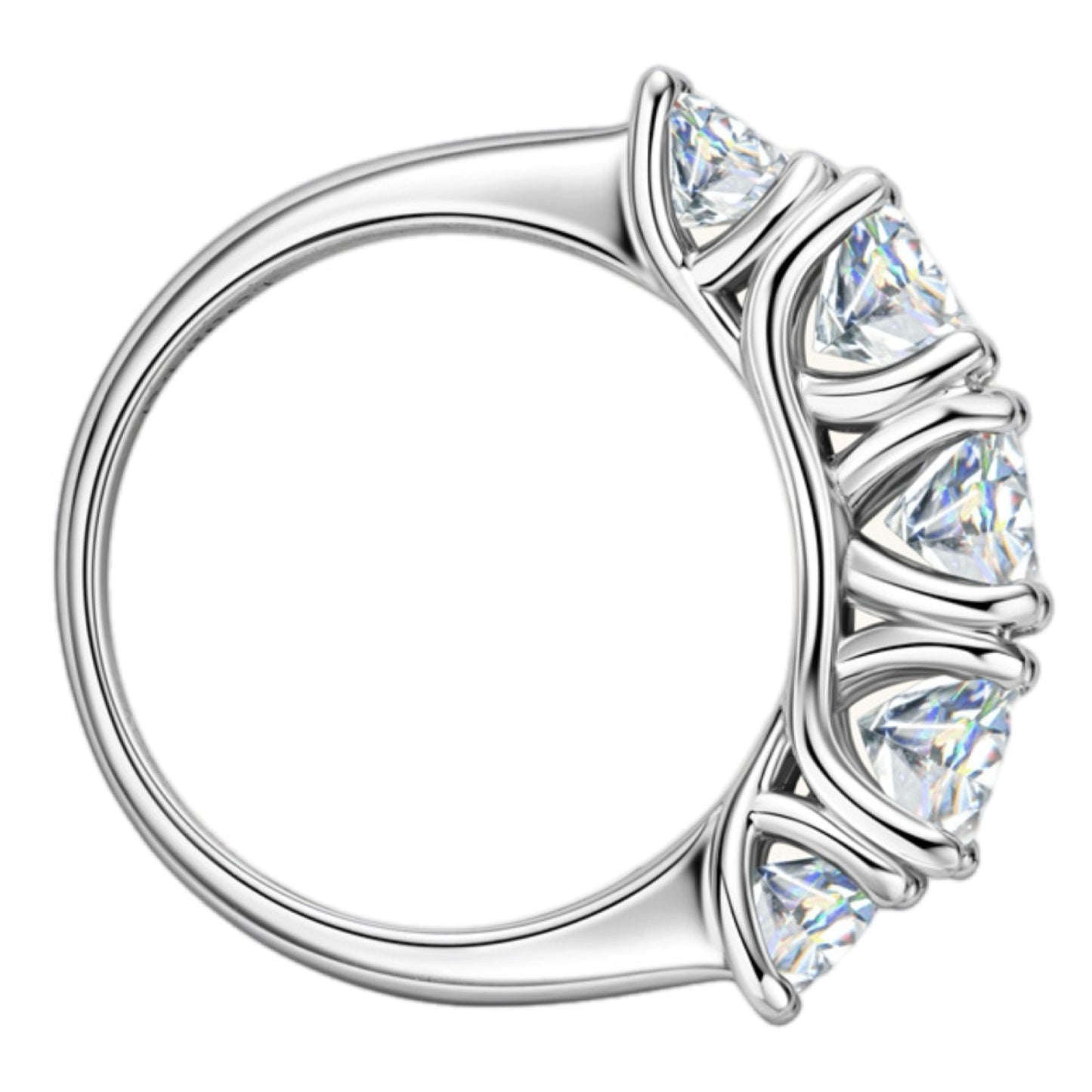 3.6 Carat Moissanite Sterling Silver Ring