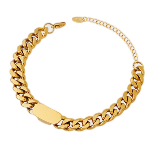 18K Gold Toned Titanium Steel Bracelet