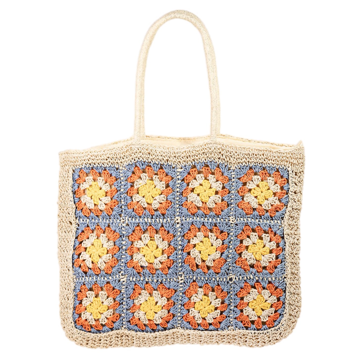 Flower Braided Tote Bag