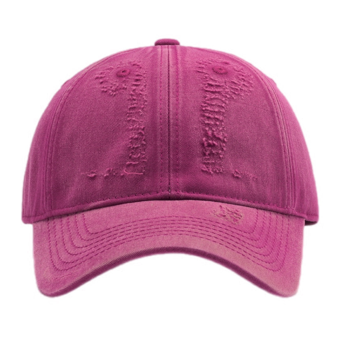 Distressed Adjustable Baseball Cap