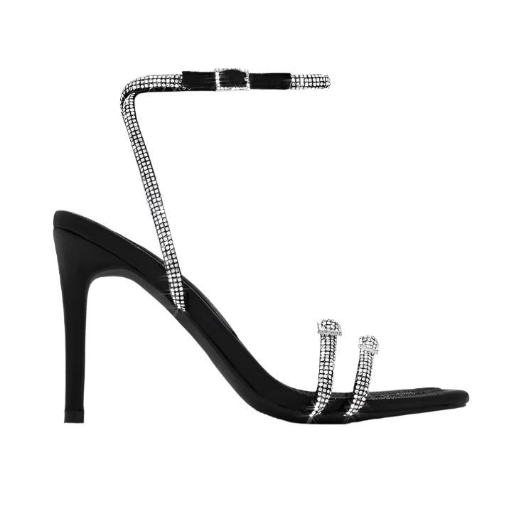 Rhinestone Studded Stiletto High Heels