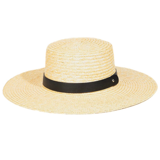 Flat Brim Straw Weave Hat