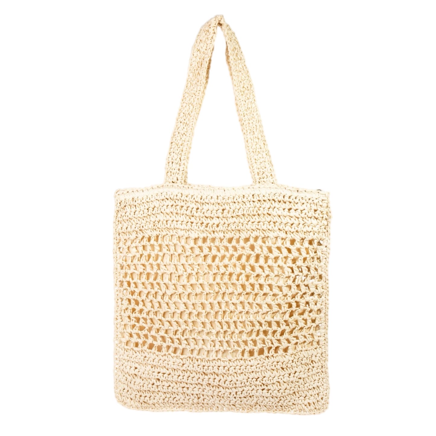 Straw Crochet Tote Bag