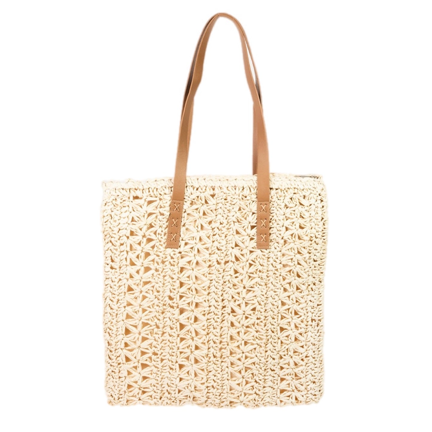 Straw Braided Tote Bag