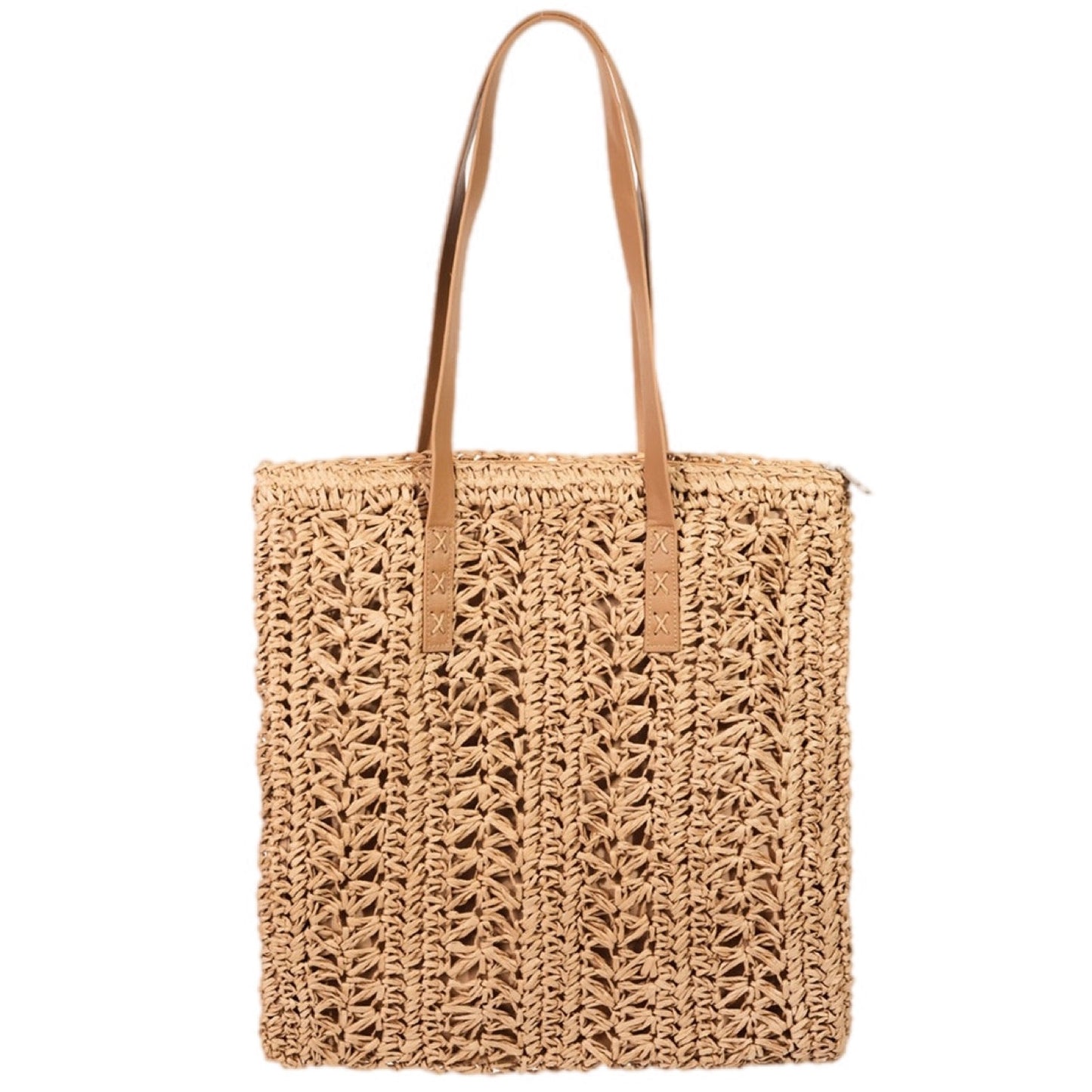 Straw Braided Tote Bag