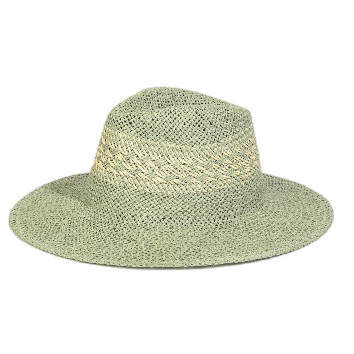 Contrast Wide Brim Straw Hat