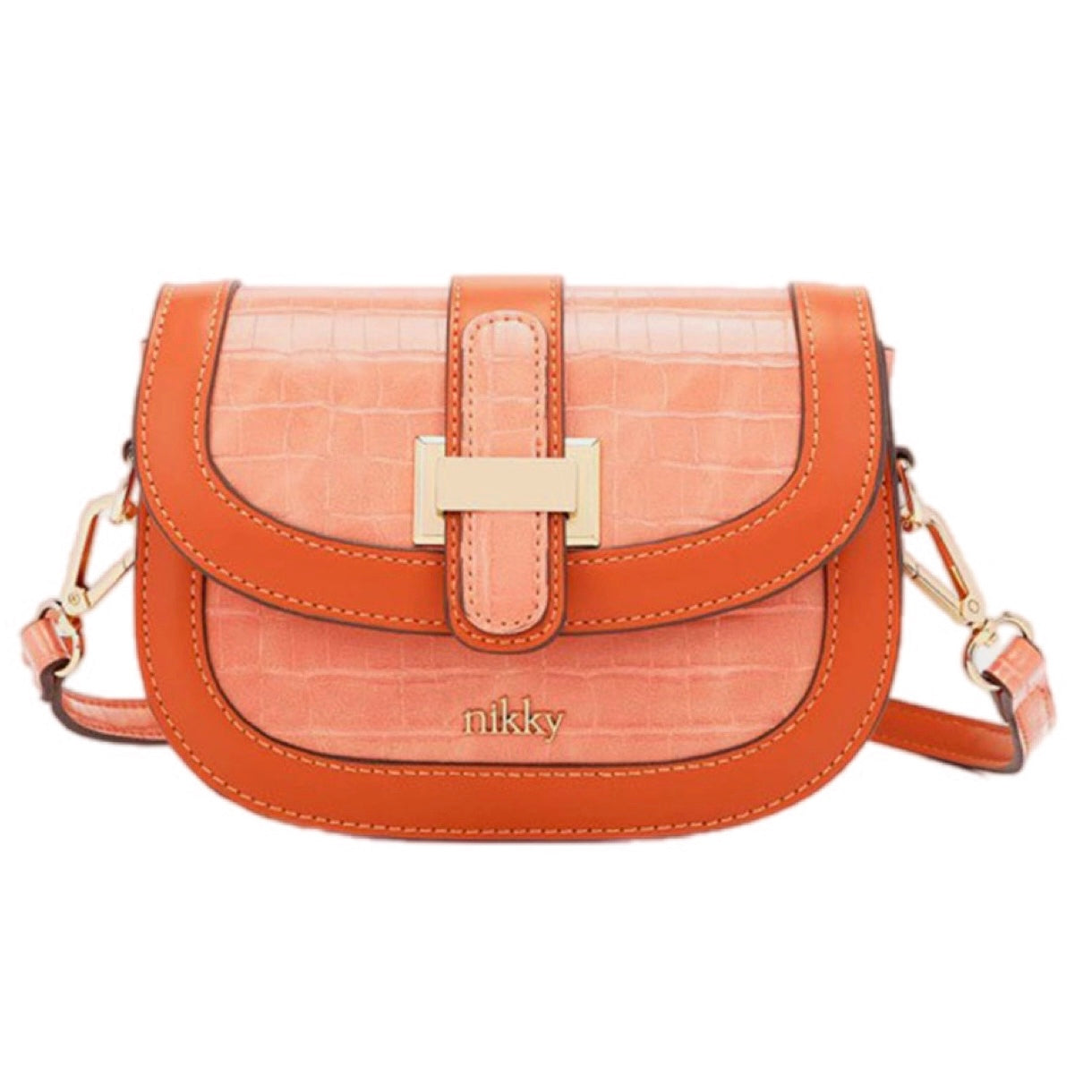 Croc Embossed Crossbody Bag