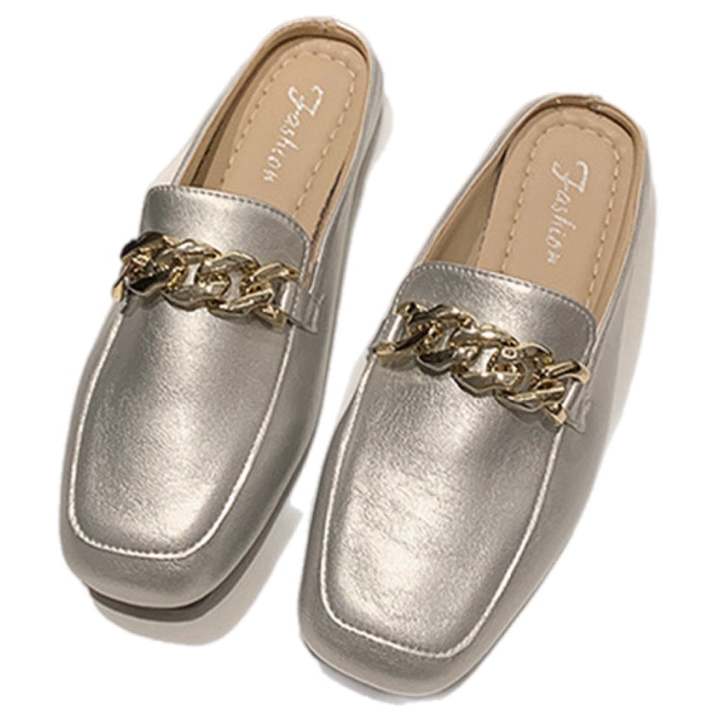 Vegan Leather Square Toe Loafers