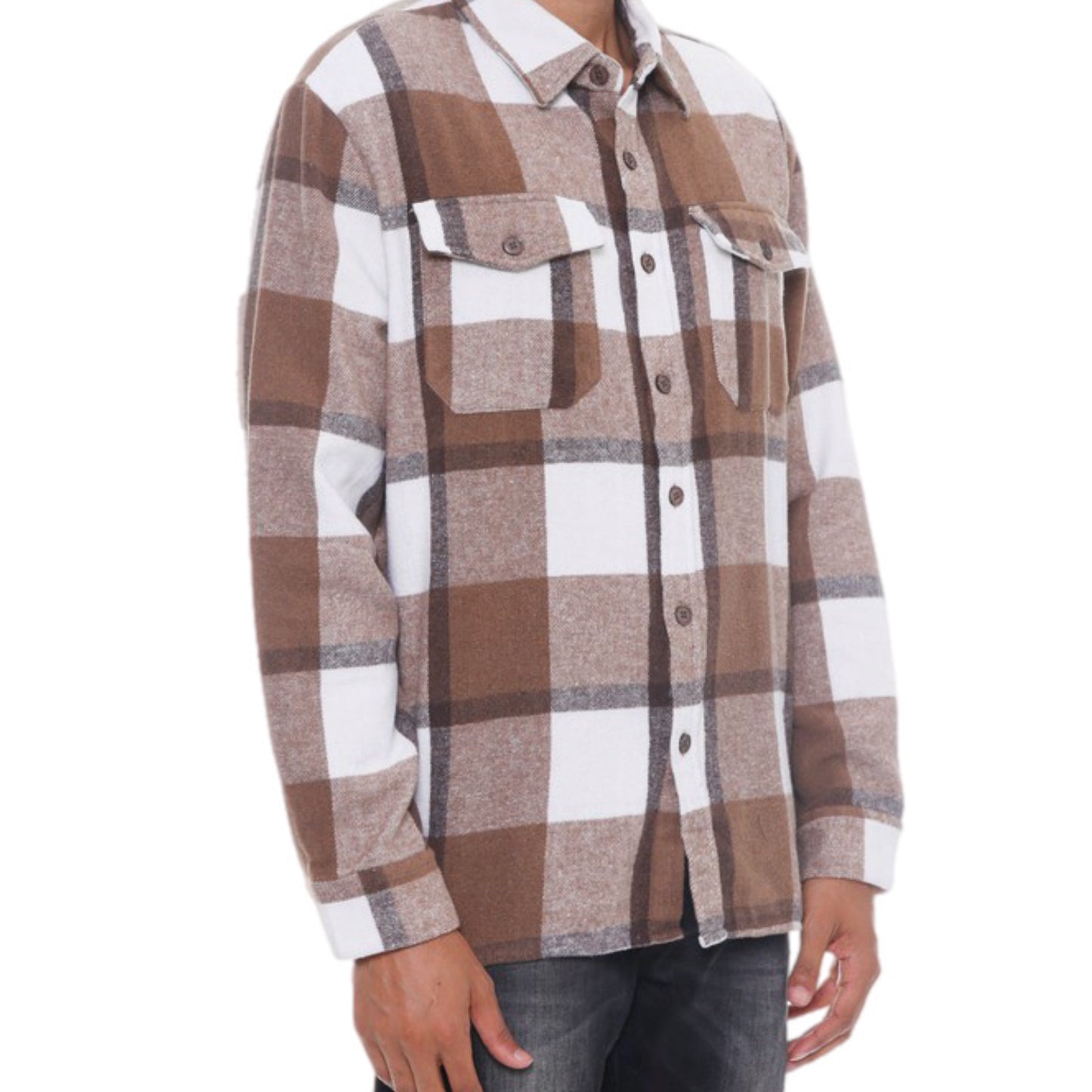 Checkered Soft Flannel Button Up