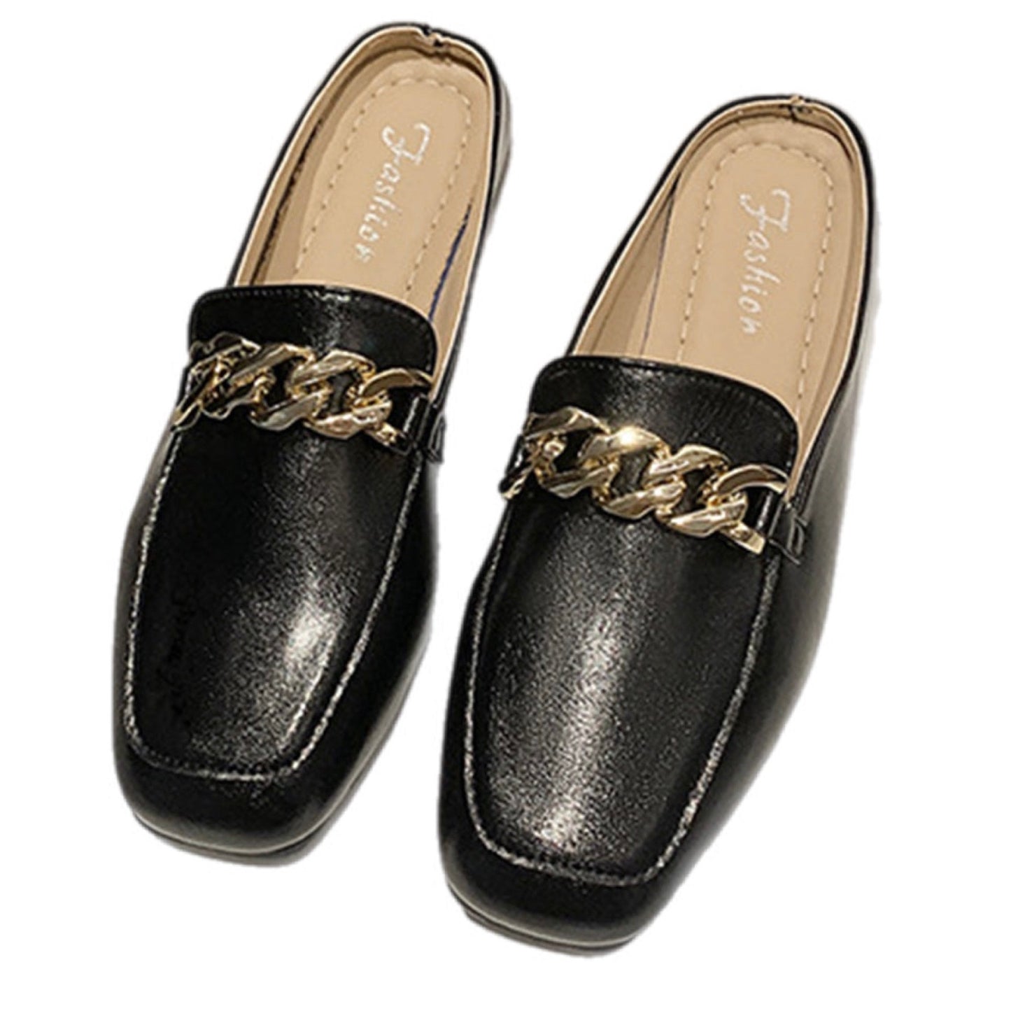 Vegan Leather Square Toe Loafers