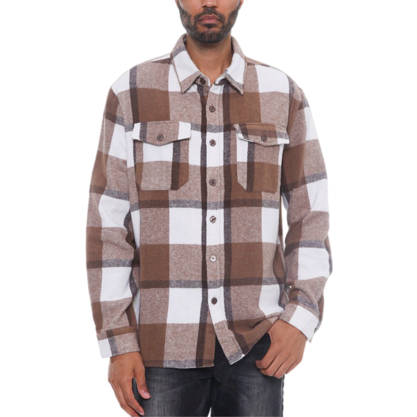 Checkered Soft Flannel Button Up