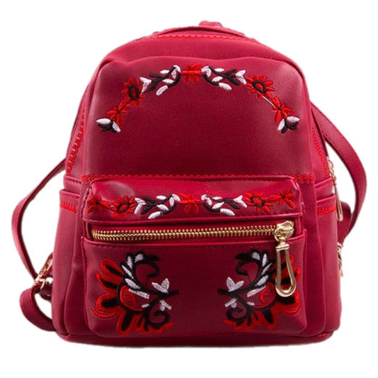 Embroidered Floral Backpack