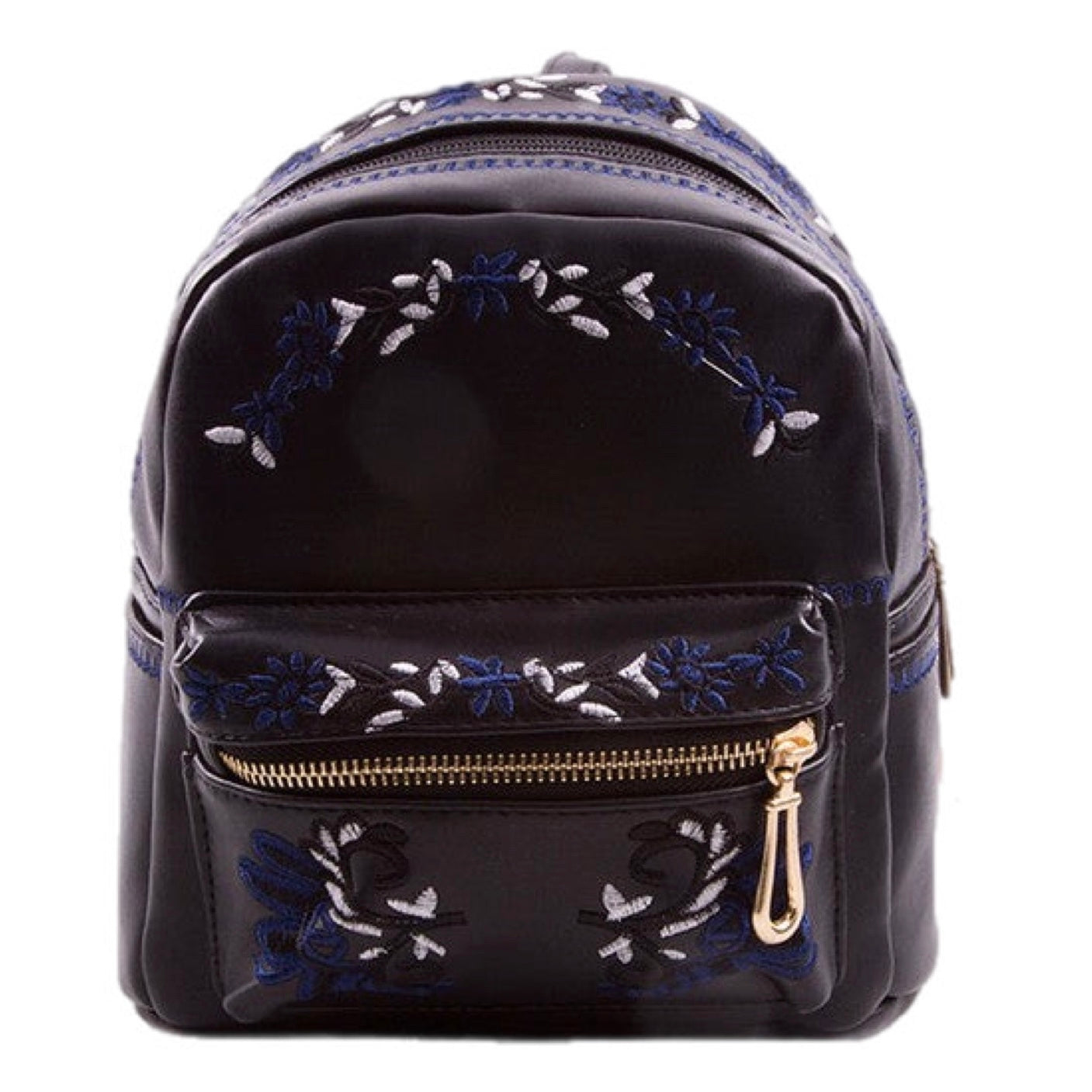 Embroidered Floral Backpack