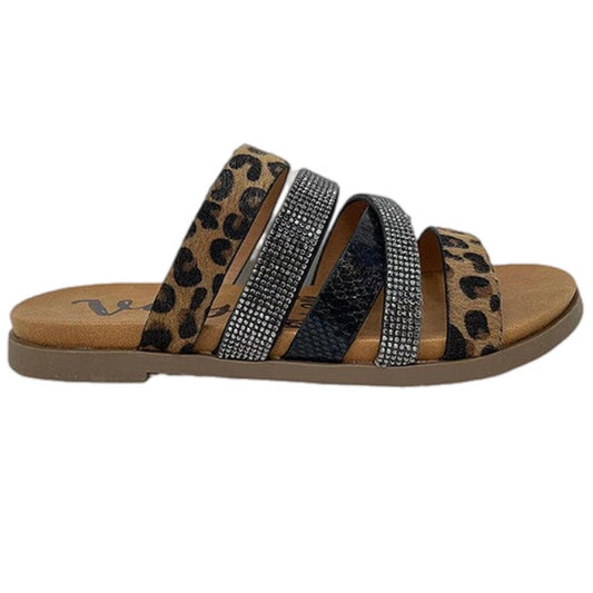 Leopard Multi Strap Sandals