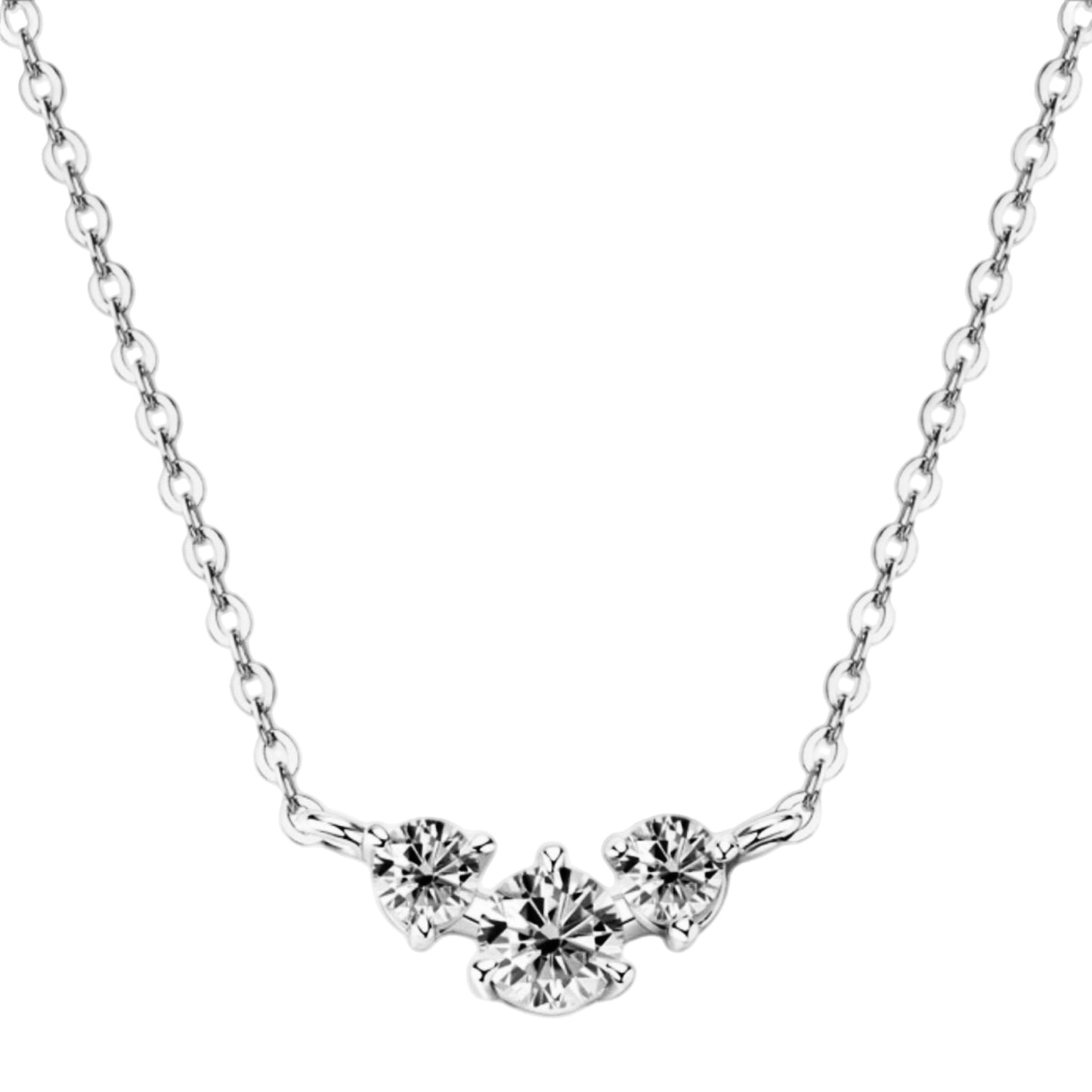 Triple Spark Moissanite Necklace