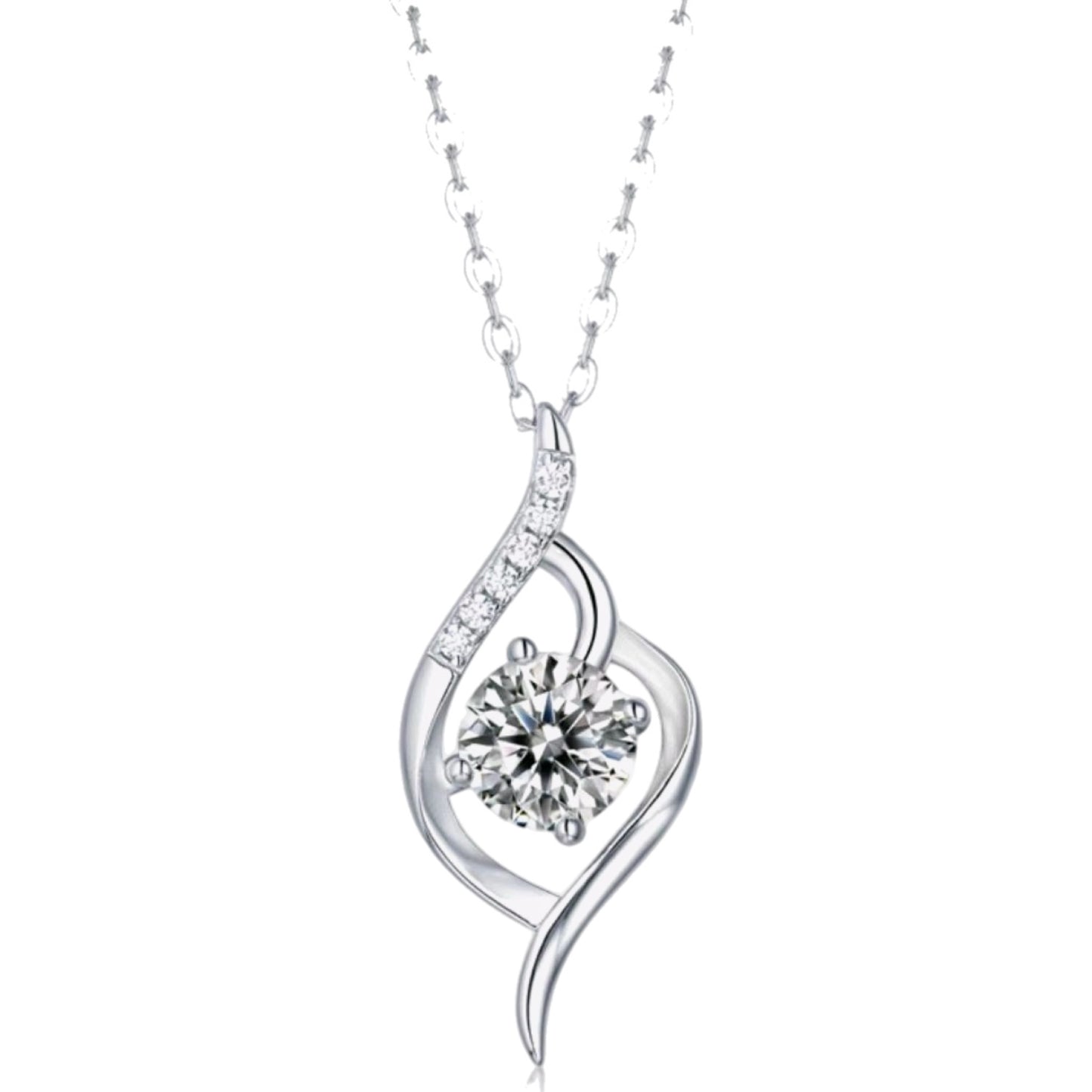 Graceful Love Moissanite Pendant Necklace