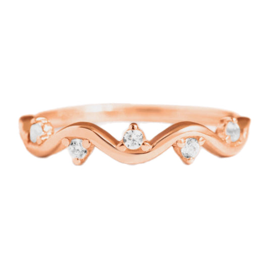 Zircon Wave Elegance Ring