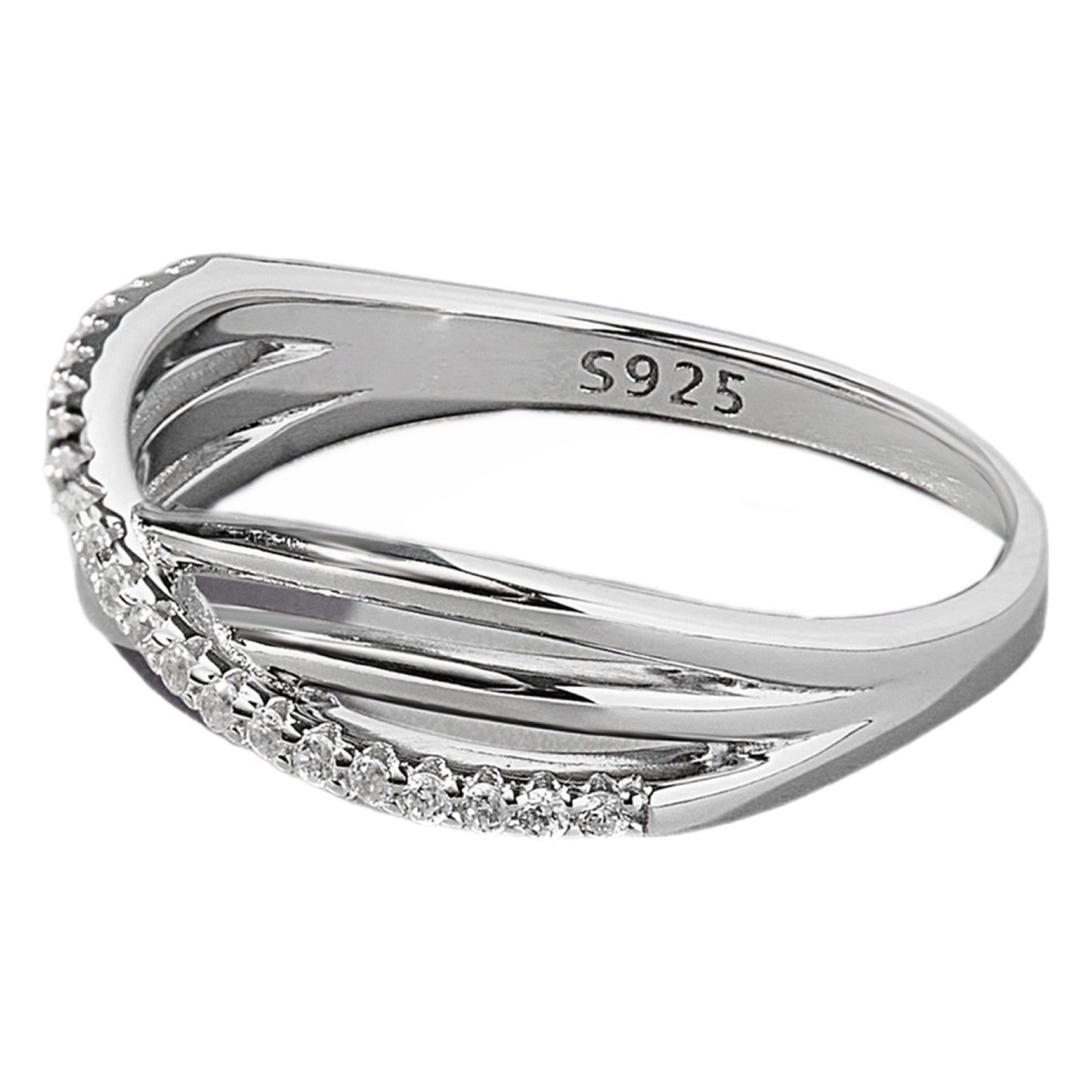 Sterling Silver Zircon Harmony Ring