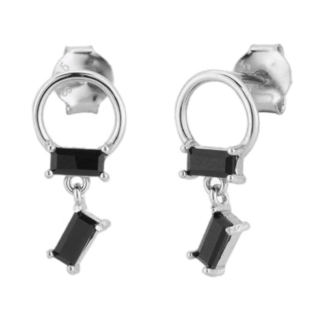 Timeless Elegance Dual-Tone Drop Earrings