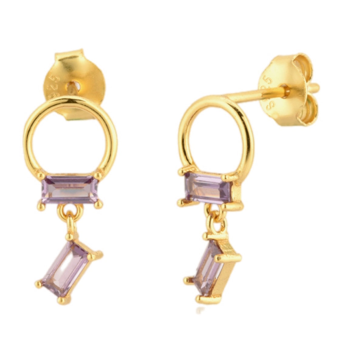 Timeless Elegance Dual-Tone Drop Earrings