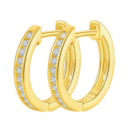 Sterling Luminescence Moissanite Hoop Earrings