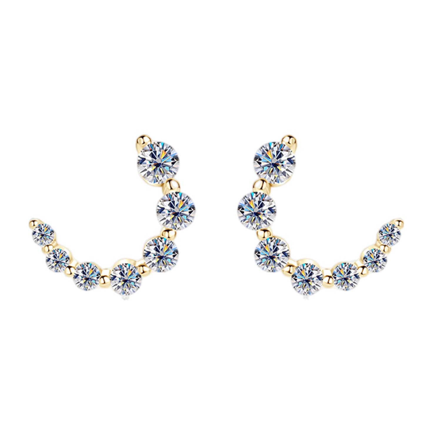 Moissanite Cascade Elegance Earrings