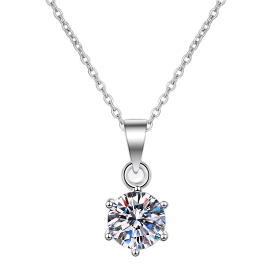 Radiant Solitaire Moissanite Pendant Necklace