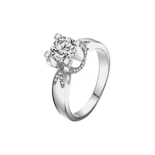 2 Carat Celestial Moissanite Swirl Engagement Ring