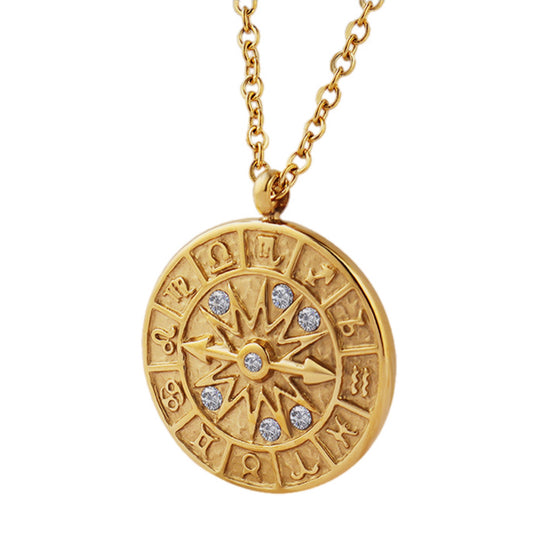 Eternal Zodiac Zircon Pendant Necklace