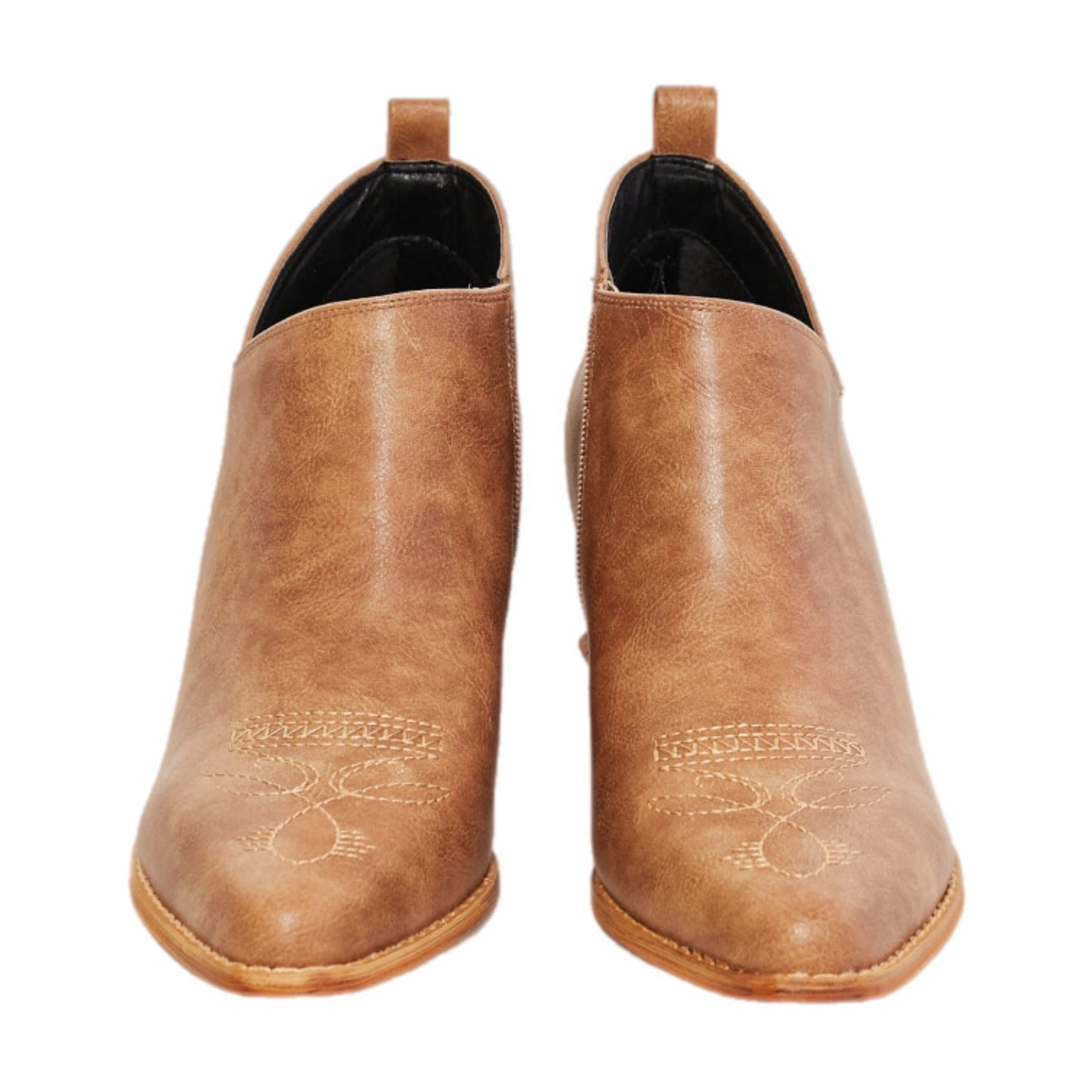 Crossover Cowboy Bootie in Caramel