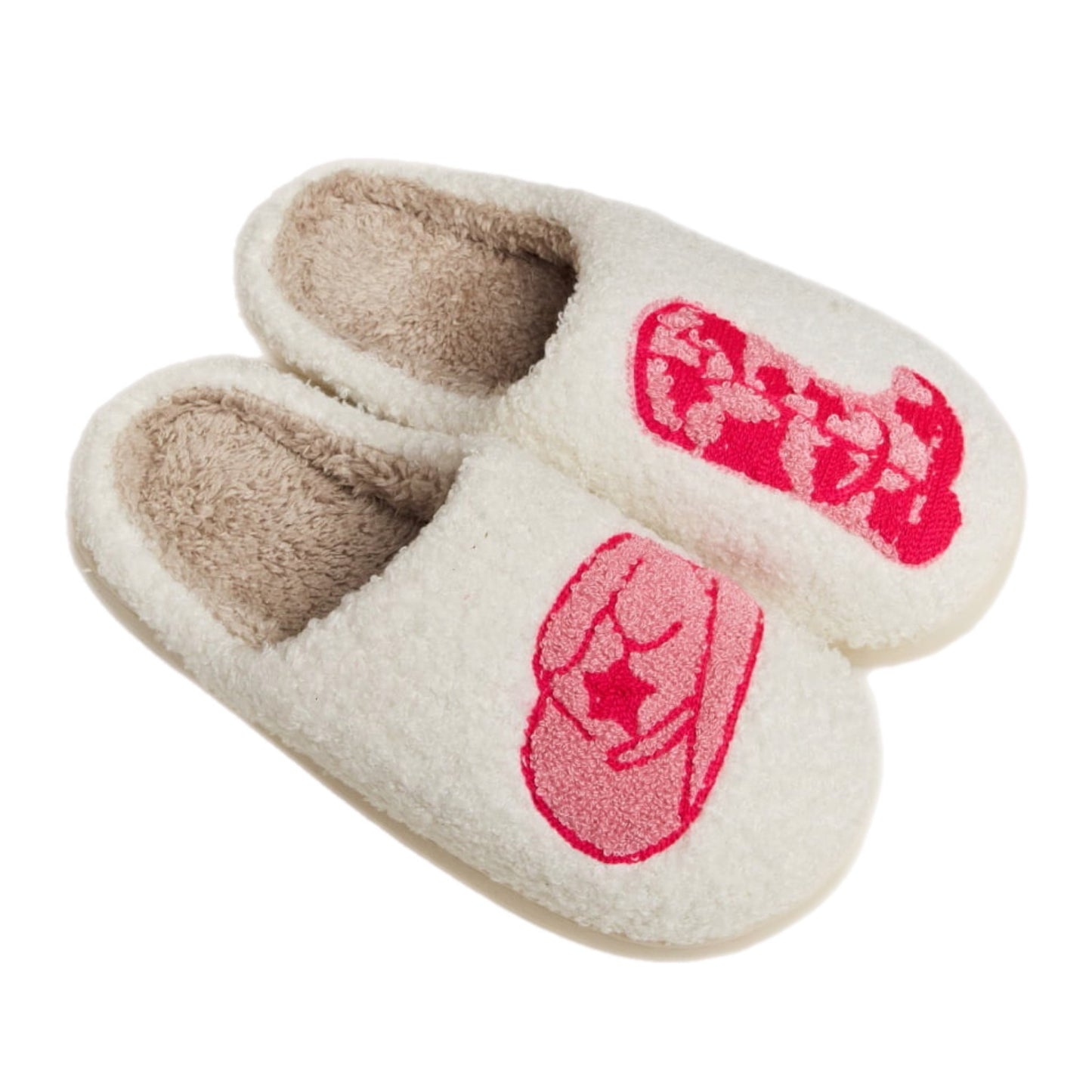 Melody Printed Plush Slippers