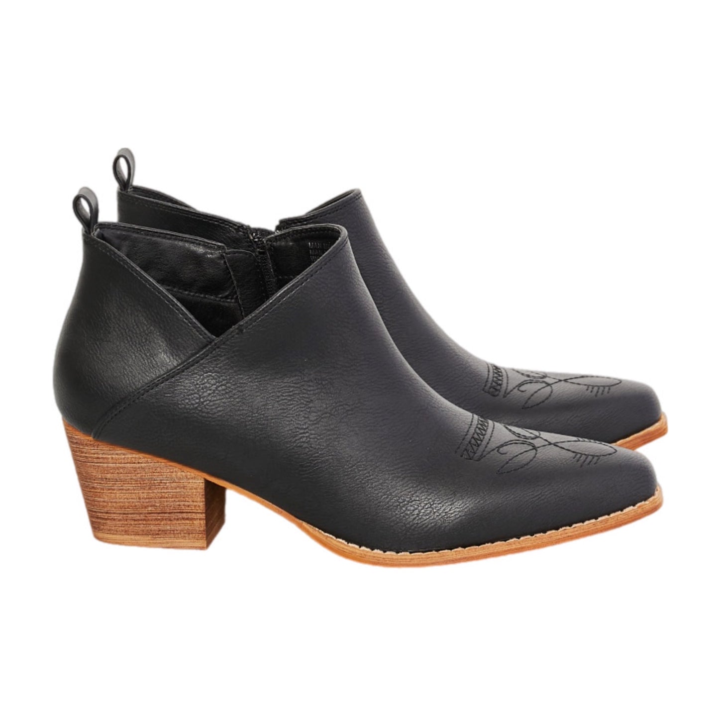 Crossover Cowboy Bootie in Black