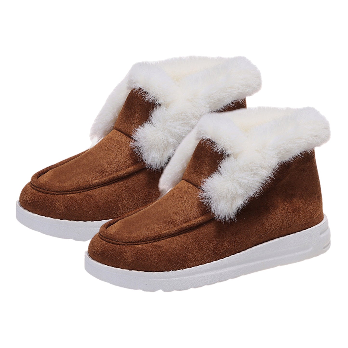 Furry Suede Snow Boots