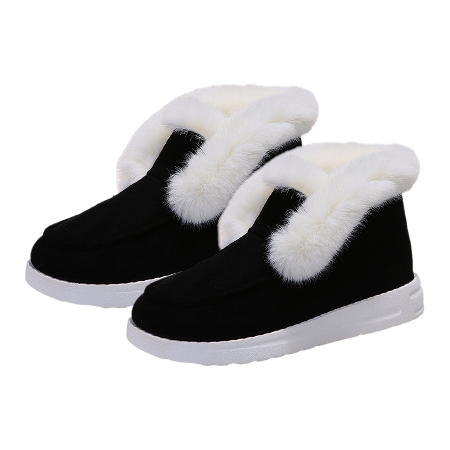 Furry Suede Snow Boots