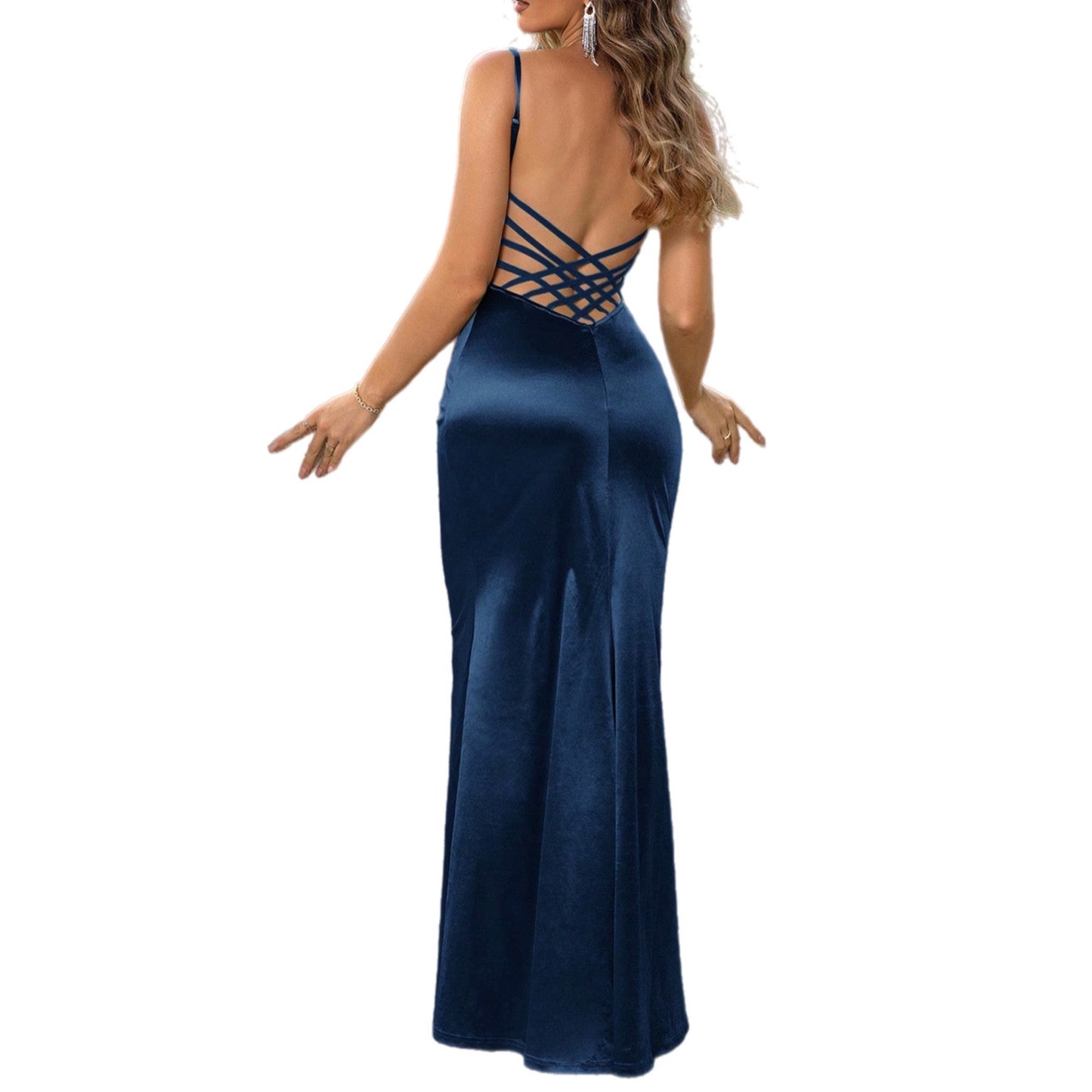 Strappy Backless Maxi Dress